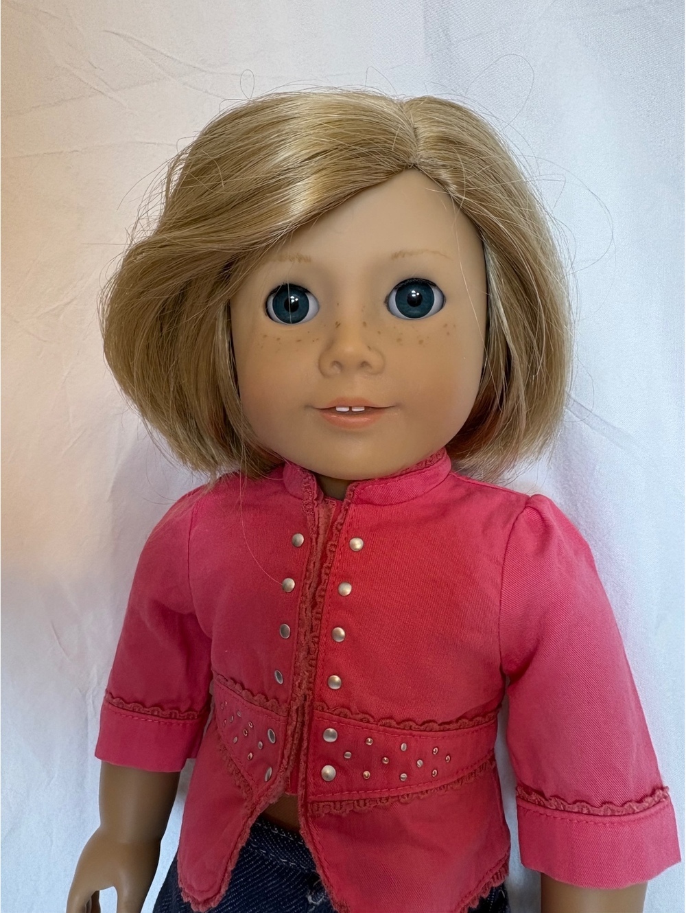 American Girl Pleasant Company. Kit Kittredge with A.G. outfit.